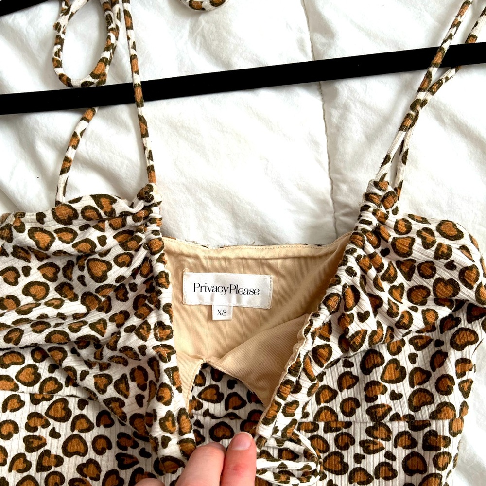 PRIVACY PLEASE LEOPARD HEART MINI DRESS 🐆